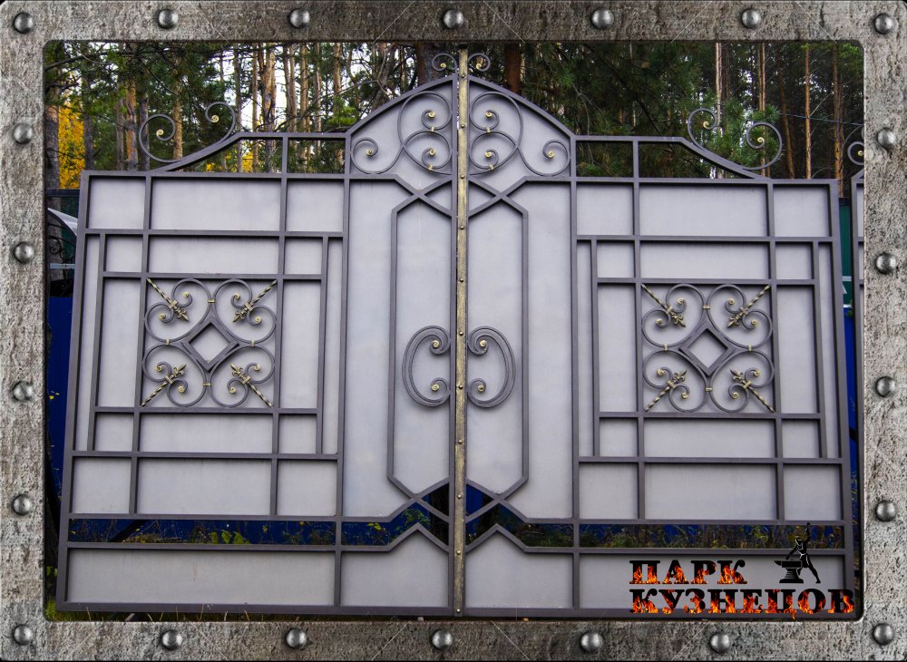 Ворота "БАЖЕН" металлические кованые изделия