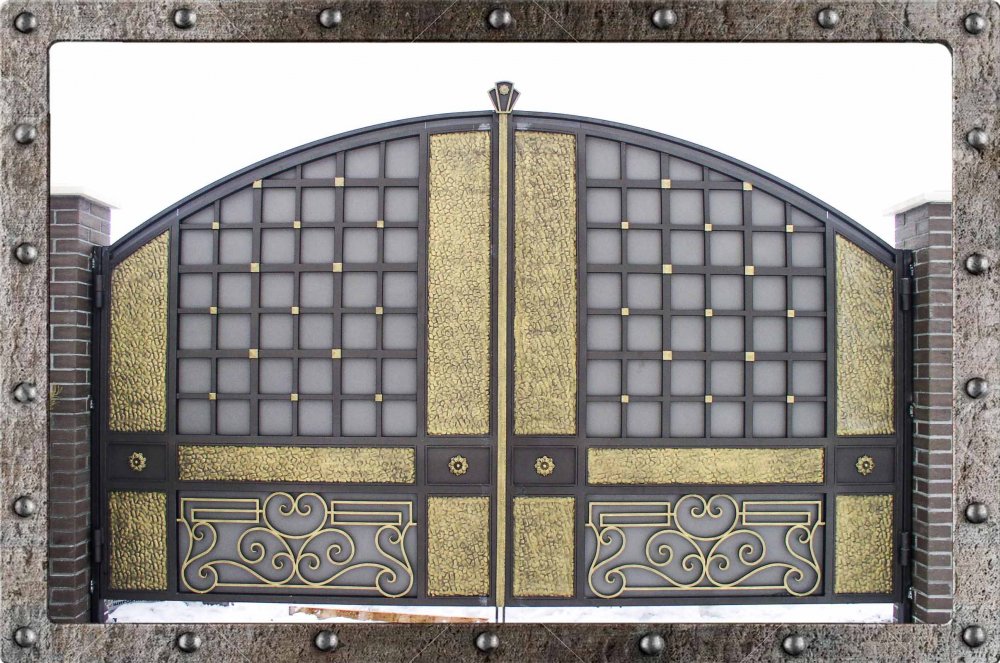Ворота 4000х1800мм арт.2018-126 металлические кованые изделия
