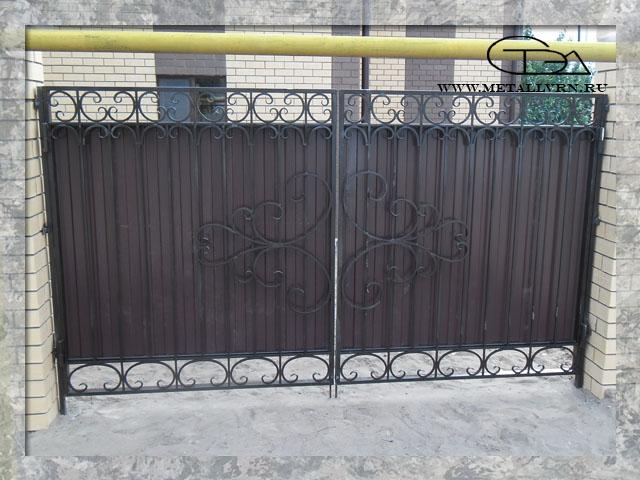 Ворота размер 3х1,8 м (2013 год) металлические кованые изделия